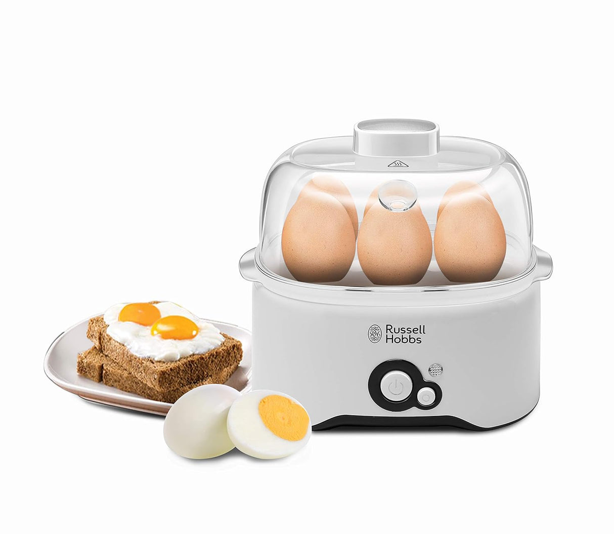 REG300-300 Watts Fully Automatic Egg Cooker with Egg Cooking Rack, 2 Poaching Pans and Measuring Cup