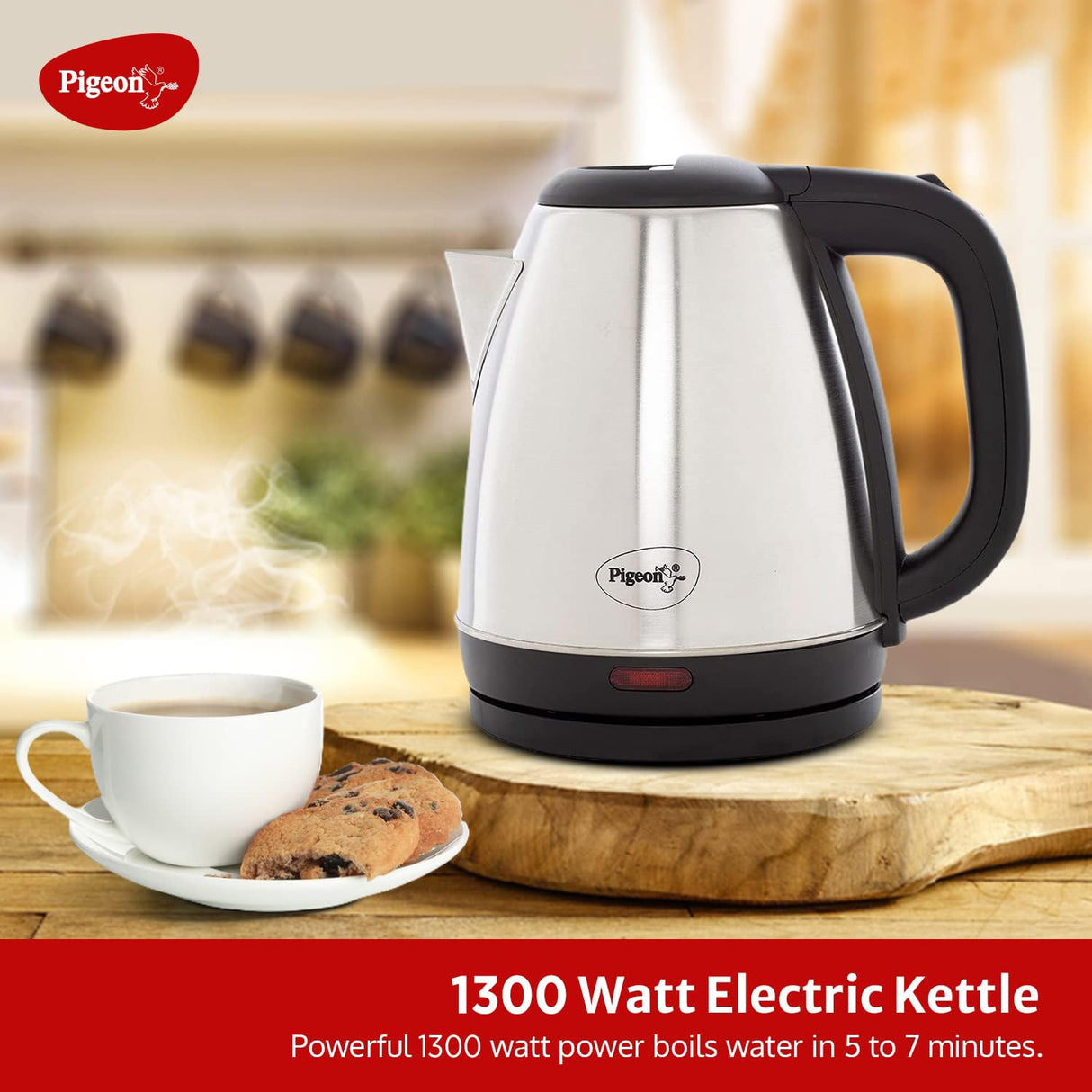 by Stovekraft Amaze Plus Electric Kettle – 1.5 L, Silver