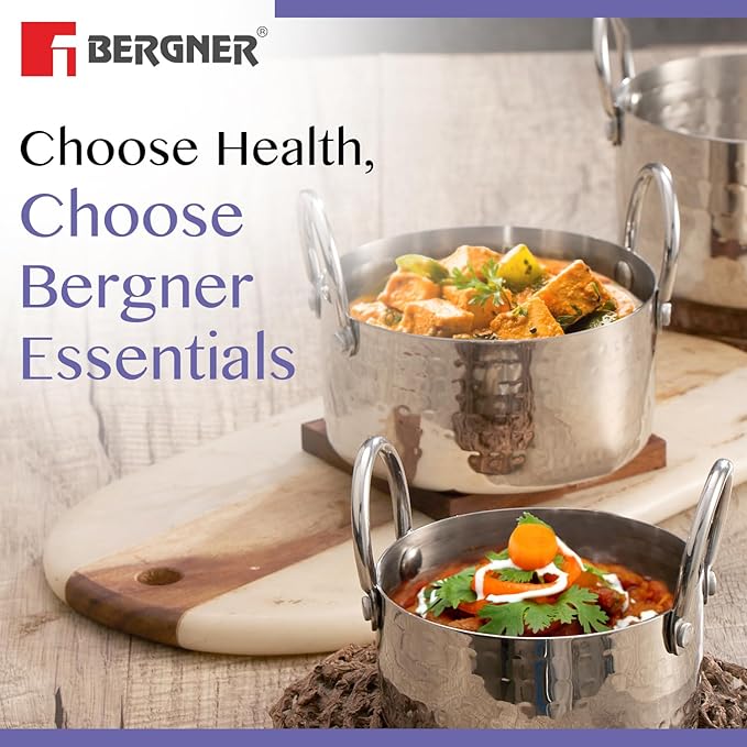 BE Essentials Stainless Steel Mini Hammered 3 Pcs Serving Set