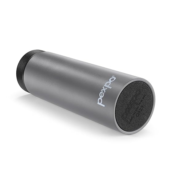 Pexpo Titanium Hot & Cold Wide Mouth Flask | Vacuum Insulated Water Bottle 500ml Grey | Thermoflask | Office Bottle | Rust Proof | Leak Proof | Tea | Coffee | Juice