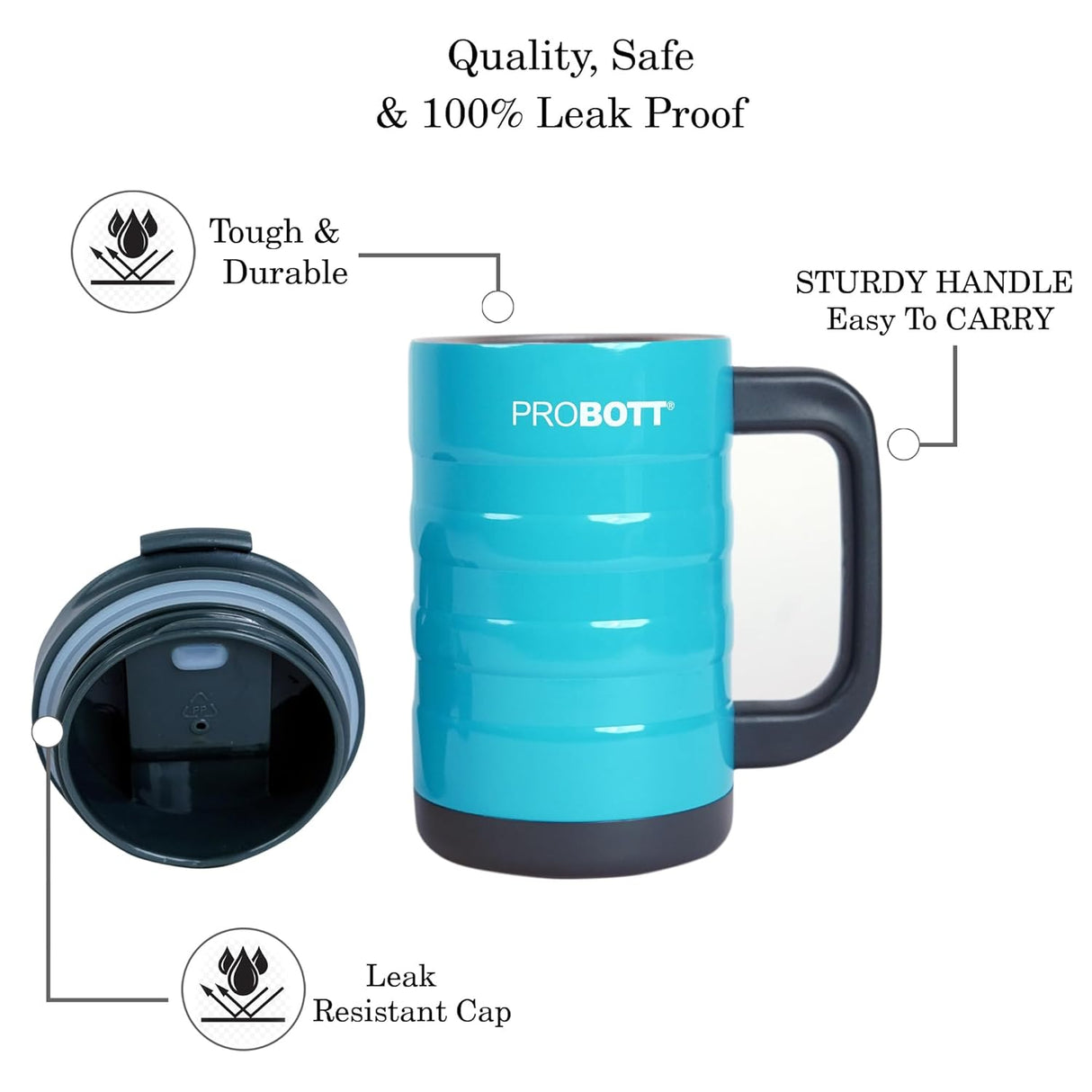 Thermosteel Java 450ml Stainless Steel Hot and Cold Vacuum Flask, Insulated Water Bottle (Blue) | PB 450-03