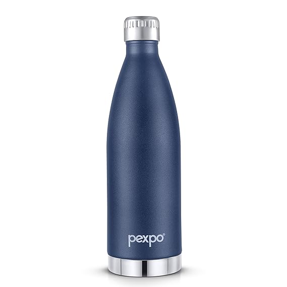 Pexpo Extreme Pro 850 Hot & Cold ISI Certified Flask| Stainless Steel Water Bottle - 830ml, Denim Blue | Thermoflask| Adventure| Office| Workout| Home | Adults & Kids