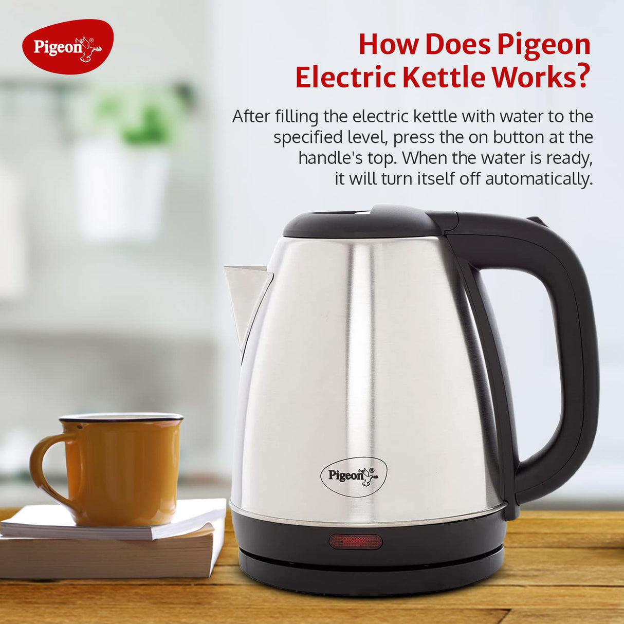 by Stovekraft Amaze Plus Electric Kettle – 1.5 L, Silver