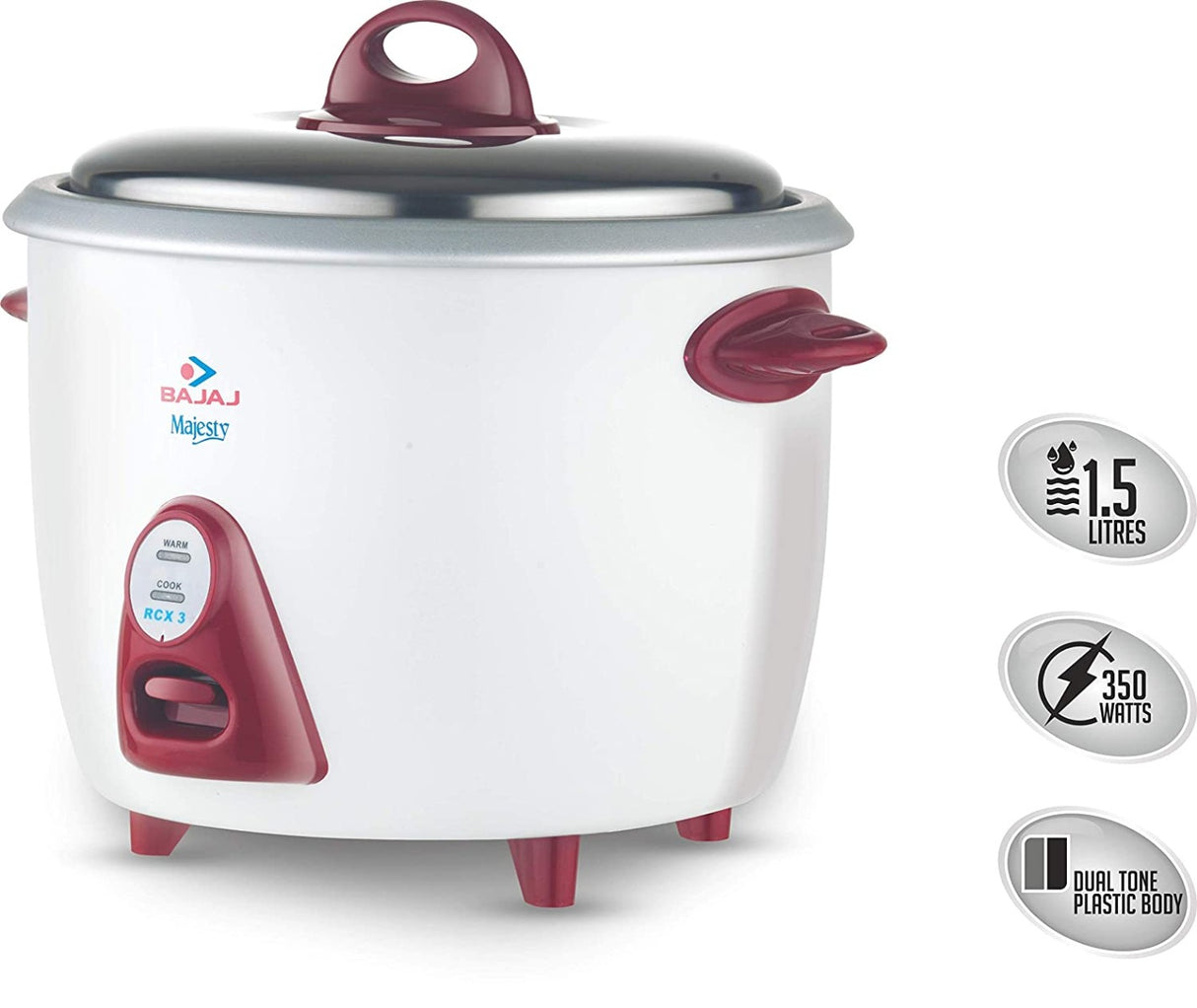 BAJAJ MAJESTY NEW RCX 3 MULTIFUNCTION RICE COOKER
