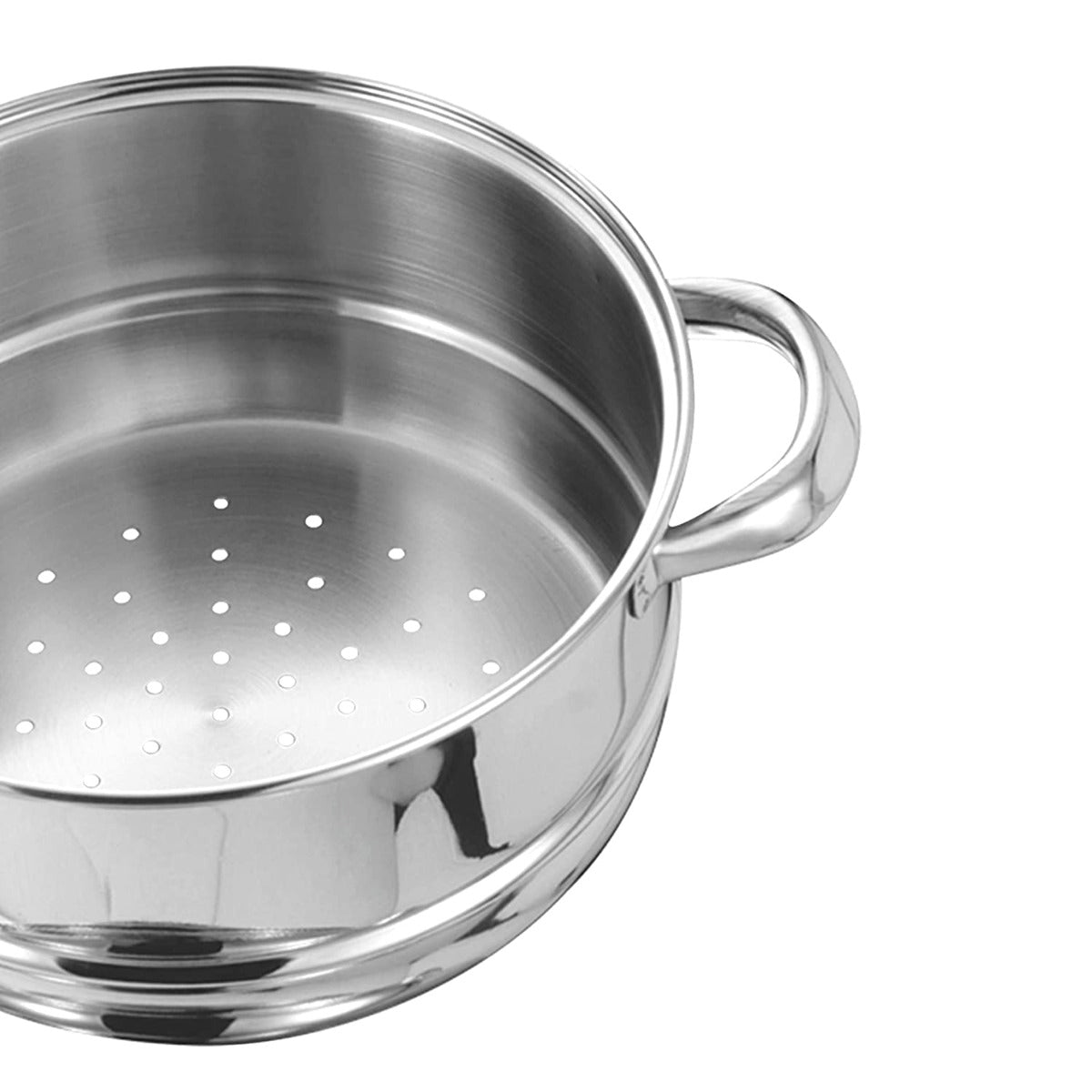 Vinod 3 Tier Steamer with Glass Lid Stainless Steel - 18cm (Induction Friendly)