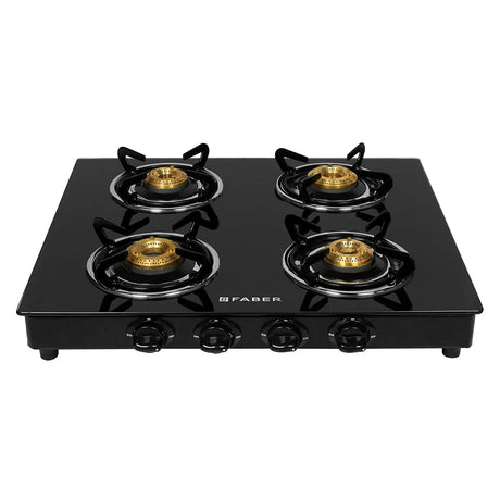 Faber 4 Burner Glass Cooktop  (Grand 4BB BK) Non-Auto Ignition