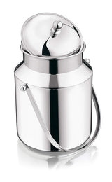 Mukti Stainless Steel Food Storage Jars & Containers|Dabba|Milk, Oil Can|Swiss Can with Handle|1750ml x 1pc