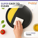 Prabha Black Eisen Cast Iron Roti Tawa With Steel Handle