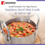 BE Essentials Stainless Steel Mini Hammered 3 Pcs Serving Set