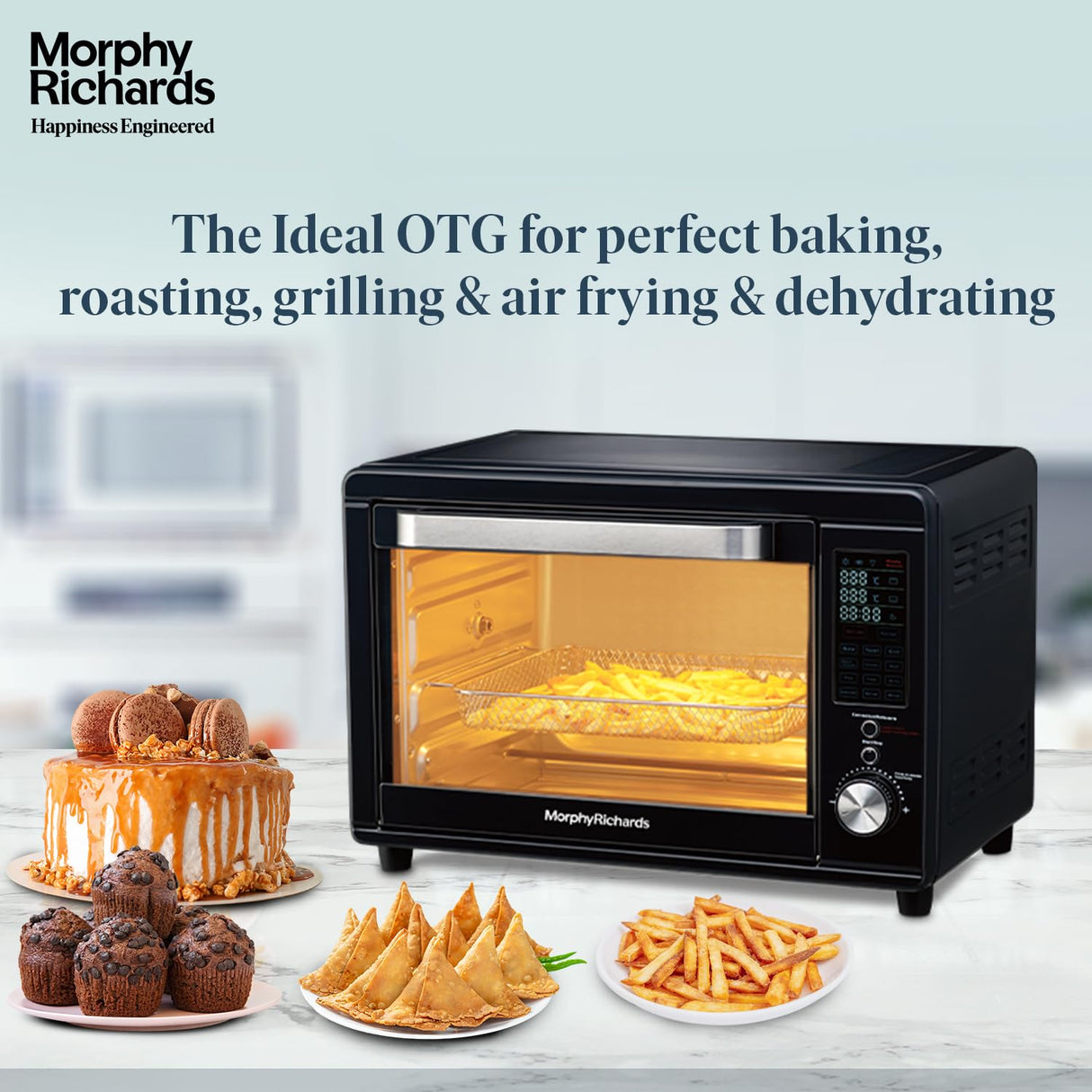 29RCAD 29L Digital OTG 2000W – Oven Toaster Griller with Air Fryer, Dehydrator, 13 Preset Menus, Rotisserie & Convection