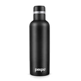 Pexpo Stainless Steel Hot and Cold Vacuum Insulated ISI Certified Flask,750ml,Black, | Double Wall Flask | BPA Free | Office | School | Home | Hiking | Gym