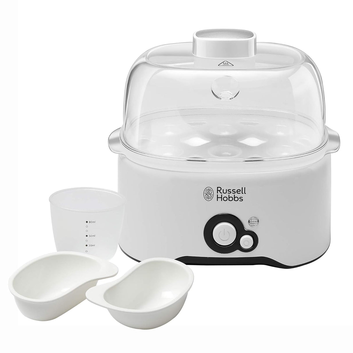 REG300-300 Watts Fully Automatic Egg Cooker with Egg Cooking Rack, 2 Poaching Pans and Measuring Cup