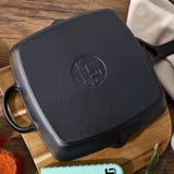 Bergner Elements Cast Iron Griddle, Black