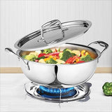 SIGNORA WARE 3500Ml Artista Tri-Ply Non-Stick Deep Fry Kadhai 24Cm,Induction Compatible Cookware Kadai,Grade 304 Stainless Steel,Food Grade,Dishwasher Safe Pot (Silver) (Copy)