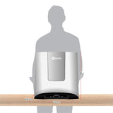 HeatBot 25 Litre Remote Controlled Water Heater with 2kW Heating Element, Blue Diamond Glass Tank | Wall Mount Geyser for Bathroom | Long lasting