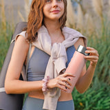 Stream 750 Stainless Steel Water Bottle 760 ml, Single Walled, ISI Certified I Leak Proof Lid, Rust Proof I For School, Office, Gym I Peach