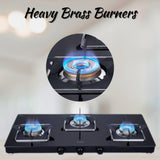 Elica Slimmest 3 Burner Cooktop ( 773 CT VETRO Slim LINE SPF ) Non-Auto Ignition