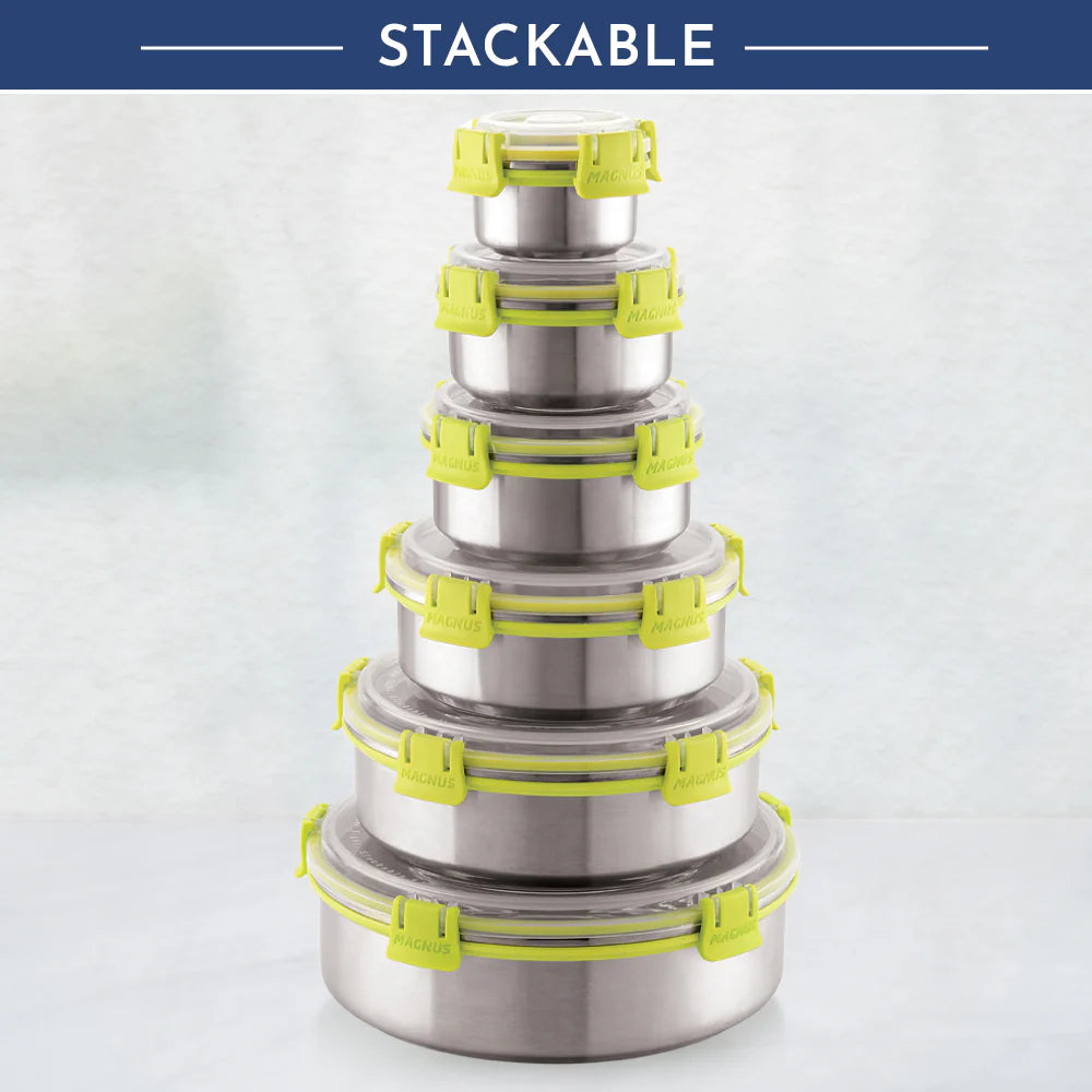 Klip Lock Stainless Steel Airtight Leakproof Storage Container 1750ML – Durable Kitchen Accessories Item, Large Lunch Box for Office Men, Women & Kids