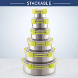 KLIP LOCK Stainless Steel Airtight Leakproof Storage Container – 300ML – Ideal Lunch Box for Office Men, Women & Kids, Durable Klip Lock Design