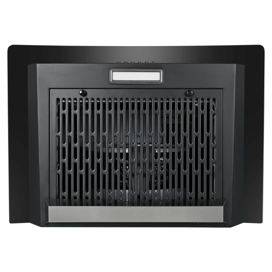 Faber Hood Alpha HC PB BK 60 1500 m鲁/hr Auto clean  Wall Mounted  Chimney Baffle Filter Touch Control & Motion Sensor Black Tempered glass With Stainless Steel
