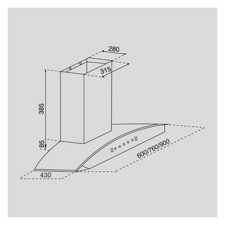 Glen CH 6058 BL MS AC 60cm Auto Clean