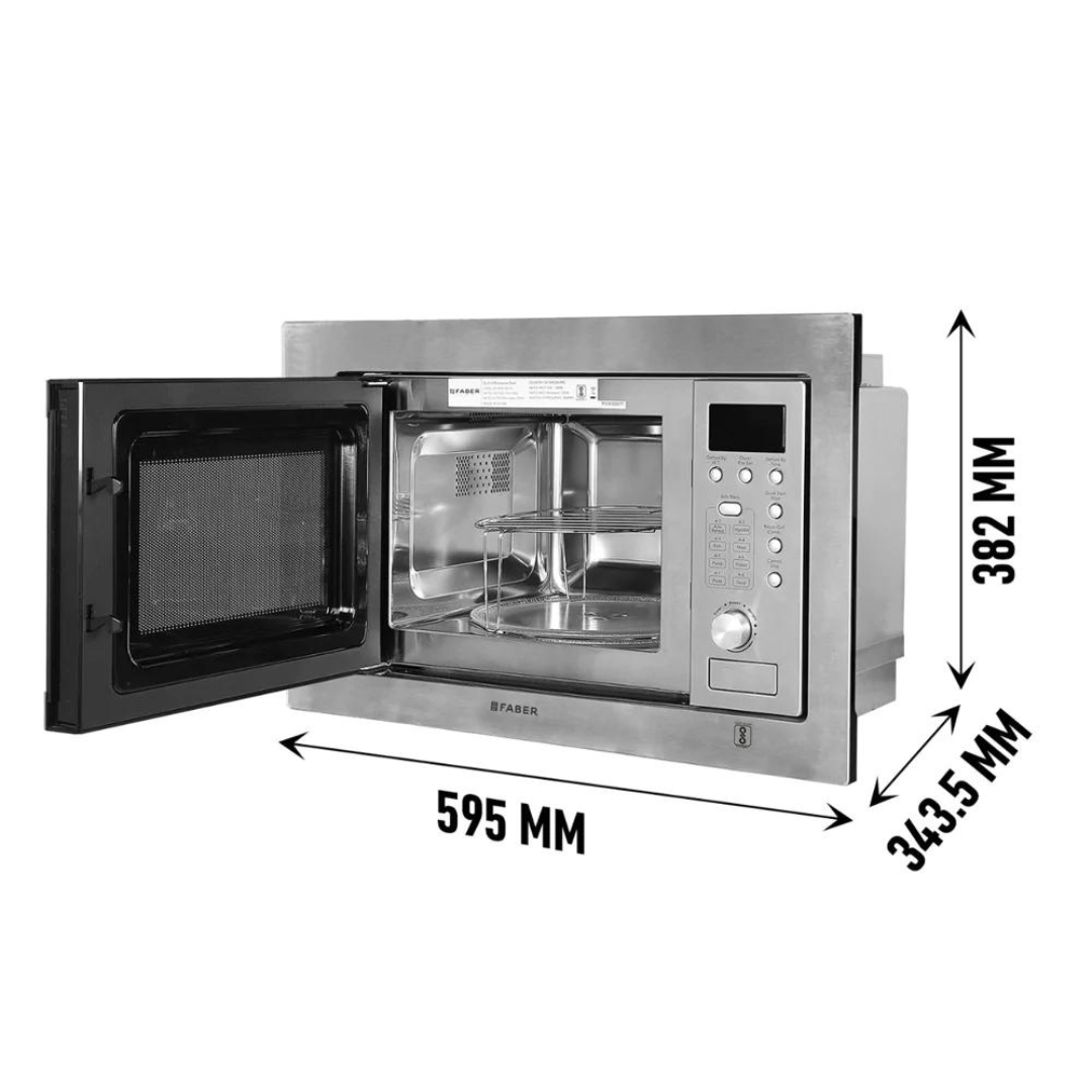 Faber FBI MWO 20L SG 20 Liters Built-In Microwave Oven Electric Control Stainless Steel Finish