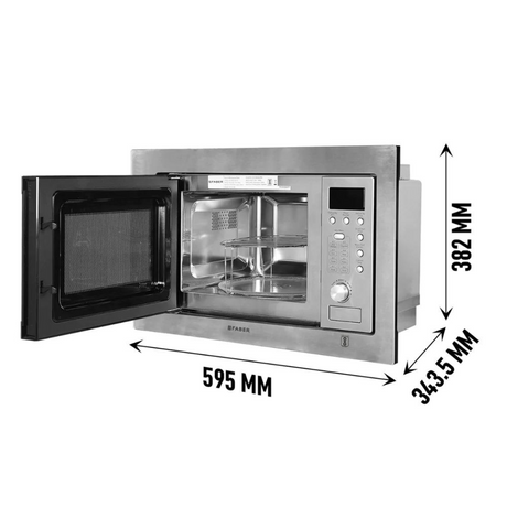 Faber FBI MWO 20L SG 20 Liters Built-In Microwave Oven Electric Control Stainless Steel Finish