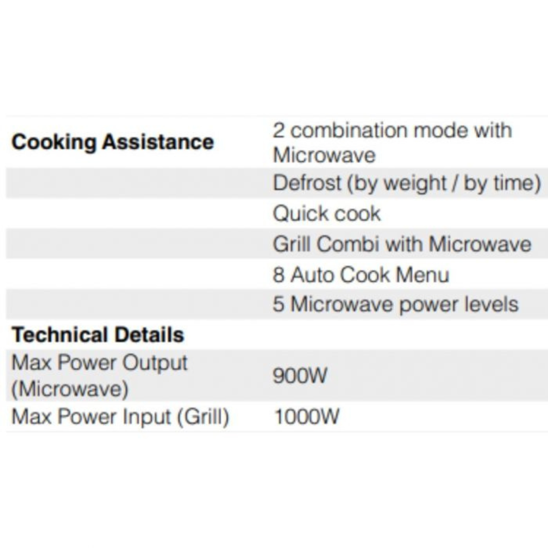 Hafele Diamond Neo 28 39 Cm 28L Black Touch Control Flat Bed Cavity 8-Auto Cook Options Microwave with Grill Built-In Microwave 538.31.390