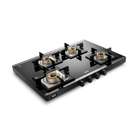 Glen CT 1047 Ultra Slim Black 4 Burner