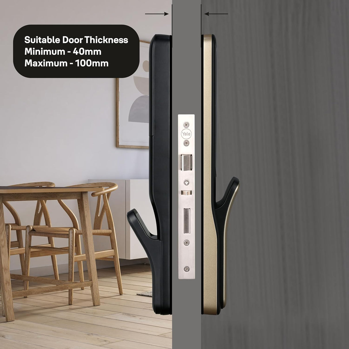 Kyra Pro Premium Push-Pull Smart Lock | 6-Ways of Unlocking | Wi-Fi & Bluetooth Connectivity | Fingerprint & PIN Access