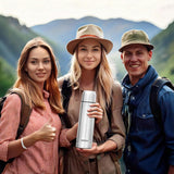 Flip Lid 1000 Thermosteel Water Bottle 1 LTR, 24 Hr Hot and Cold I Leak Proof Lid, ISI Certified I Vacuum Insulated I for Office, Gym, School I Silver