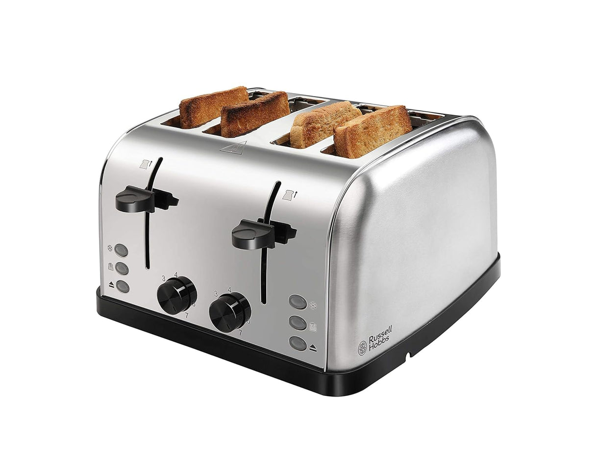 4 Slice SS Body Toaster 18790 1250/1500 Watt Premium Stainless Steel 4 Slice Automatic Pop-Up Toaster