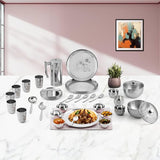 Premium Pattern Stainless Steel Dinner Set of 41 Pcs