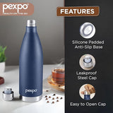 Pexpo Extreme Pro 850 Hot & Cold ISI Certified Flask|Stainless Steel Water Bottle - 830ml, Knight Black |Thermoflask| Adventure| Office| Workout| Home|Adults & Kids