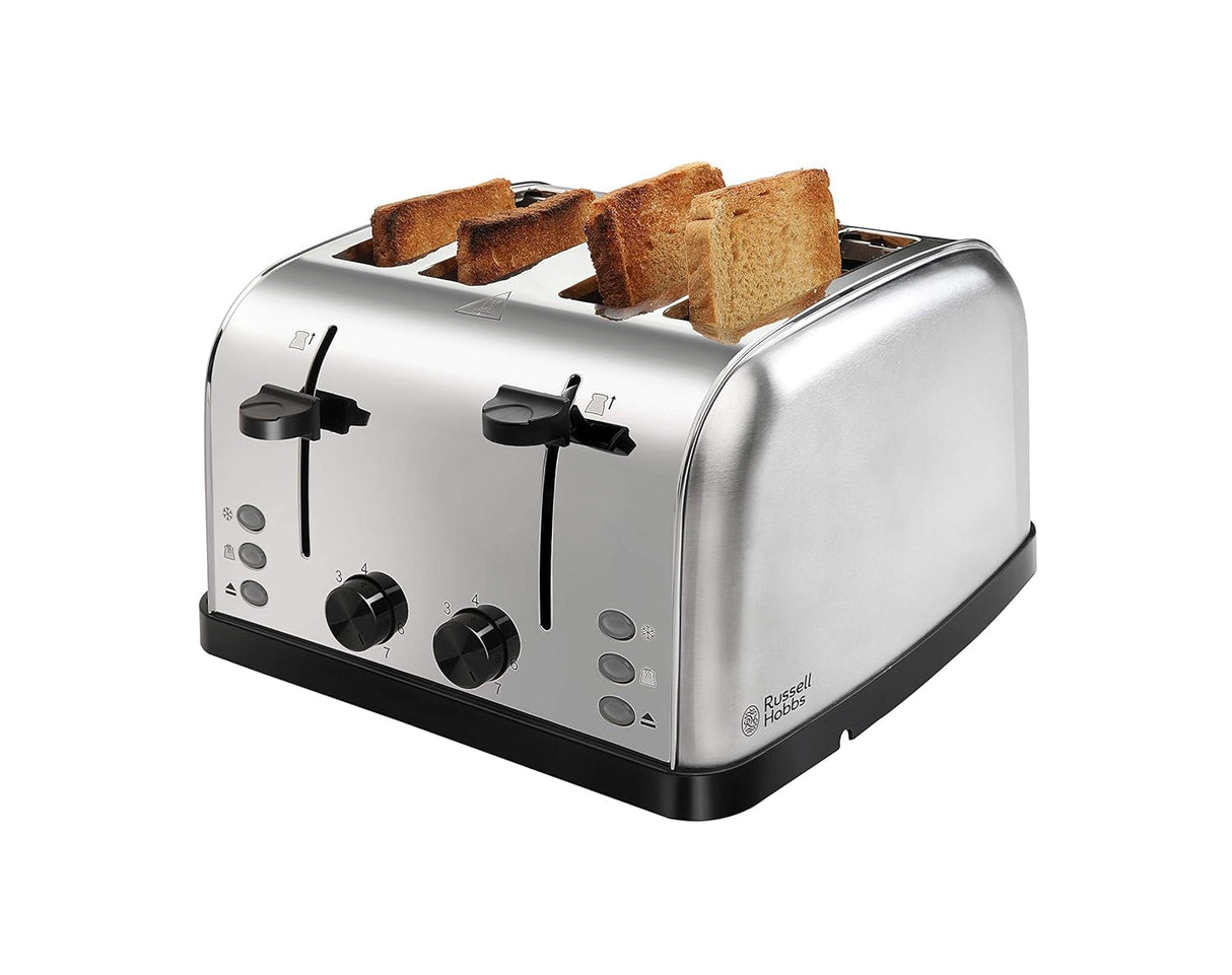 4 Slice SS Body Toaster 18790 1250/1500 Watt Premium Stainless Steel 4 Slice Automatic Pop-Up Toaster