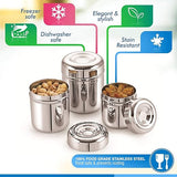 Mukti Premium Stainless Steel Refreshment Food Storage Canister,Container,Dabba Set with Lid (REFRESHMENT PLAIN, 1600 ML)