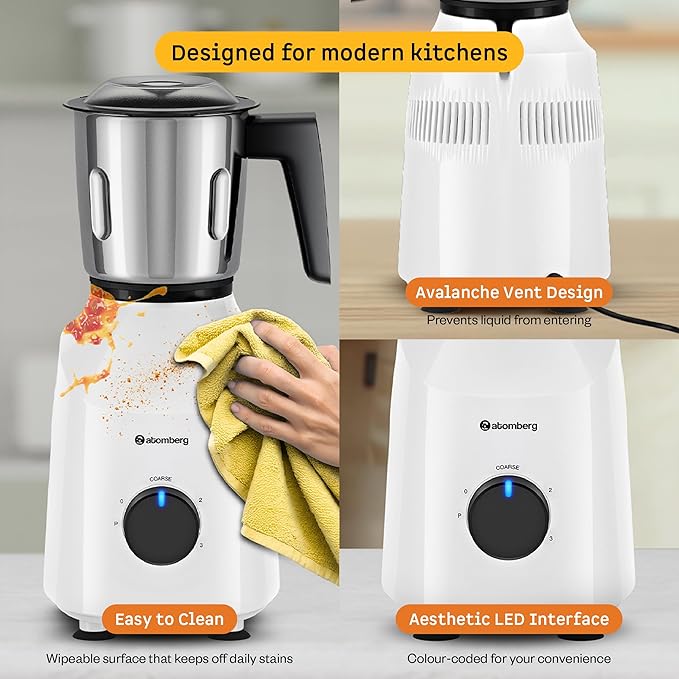 Xiana 750 Watt Mixer Grinder (Snow White)