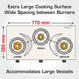 VIDIEM SS SLEEK 3 BURNER GAS STOVE