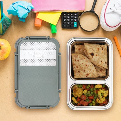 Jaypee plus Steeladam lunch box Greenish Green