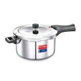 Prestige Svachh Triply Outer Lid Pressure Cooker with Unique Deep Lid for Spillage Control, 5 Litre, Silver 20703