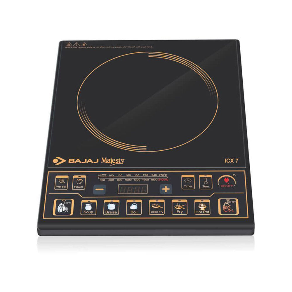 Buy BAJAJ MAJESTY ICX 7 INDUCTION COOKER
 at the lowest price in India at Apnidukaan.com, Save UPTO 50% Off, All India Free Shipping, Click here to see all of our exclusive deals.

