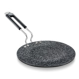 Prestige Durastone Hard Anodised 6 Layer Non-Stick Concave Tawa, 24.5 cm (Black) 37571