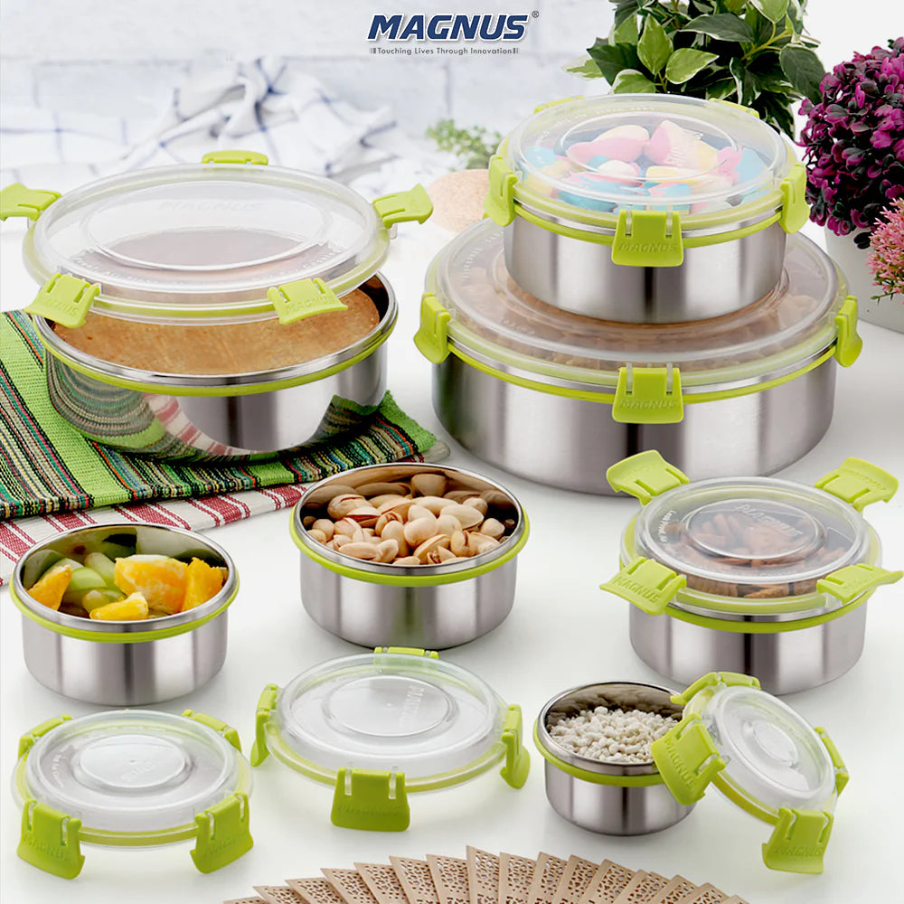 Klip Lock Stainless Steel Airtight Leakproof Storage Container 1750ML – Durable Kitchen Accessories Item, Large Lunch Box for Office Men, Women & Kids