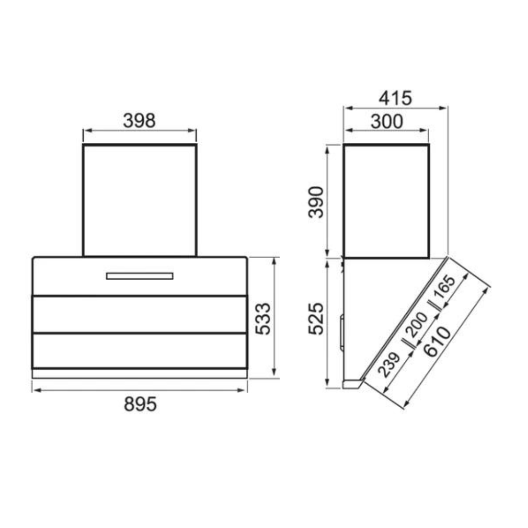 Glen CH 6073 SX AC 90cm Auto Clean