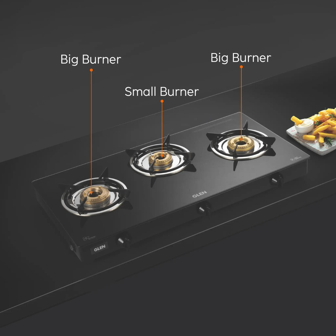 Glen CT 1034 GT BB Black 3 Burner