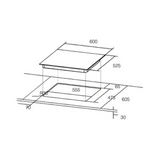 
Hafele Augusta 360 60cm Built In Hob