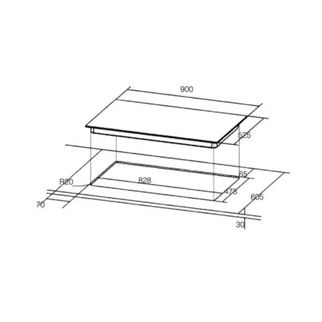 Hafele Augusta 490 90cm Built In Hob 