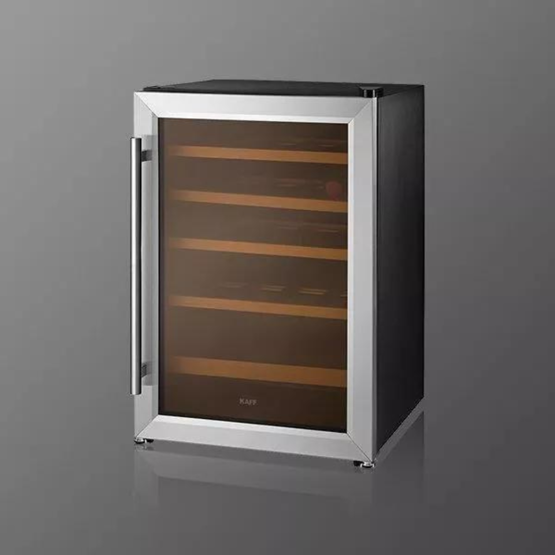 KAFF KWC 62 Single Zone Wine Coolers Glass Door With Stainless Steel Frame