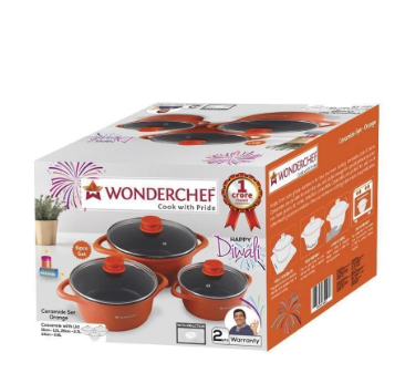 Wonderchef Ceramide Set-Orange