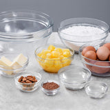 Borosil 375ml 6pc Stackable Serving Katorie Set | Borosilicate Glass Bowl for Kitchen & Dinning | Kattori Bowl for Serving Dips, Chutney, Herbs, Sauce, Ketchup | Microwave & Dishwasher Safe